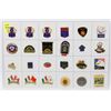 Image 1 : SHEET OF 24 ASSORTED COLLECTOR PINS