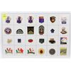 Image 1 : SHEET OF 24 ASSORTED COLLECTOR PINS
