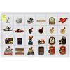 Image 1 : SHEET OF 24 ASSORTED COLLECTOR PINS