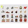 Image 1 : SHEET OF 24 ASSORTED COLLECTOR PINS