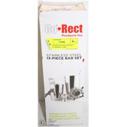 NEW STAINLESS STEEL BAR SET DELUXE PRODUCT MIX