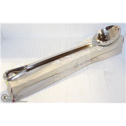 NEW 15" STAINLESS PERFORATED SPOONS - LOT OF 12