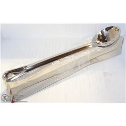 NEW 15" STAINLESS PERFORATED SPOONS - LOT OF 12