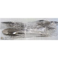 8 NEW 9" STAINLESS EXTRA HEAVY DUTY TONGS -