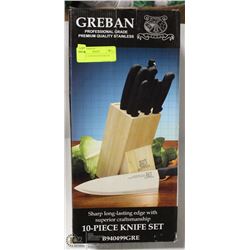 GREBAN 10 PIECE KNIFE SET IN BLOCK