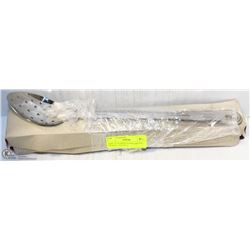 NEW 15" STAINLESS PERFORATED SPOONS - LOT OF 12