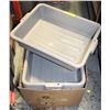 Image 1 : LOT OF 12 NEW 5" DEEP GREY BUS BINS