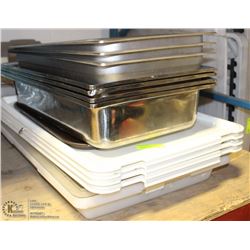 LOT OF STORAGE CONTAINERS AND INSERTS