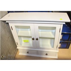 GLASS DOOR MEDICINE CABINET W/ DRAWER 23"X7"X22"