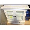 Image 1 : GLASS DOOR MEDICINE CABINET W/ DRAWER 23"X7"X22"
