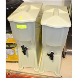 LOT OF 2 TABLE CRAFT 3 GALLON BEVERAGE DISPENSERS