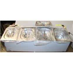 STAINLESS 4 COMPARTMENT 1/6 SIZE INSERT HOLDER