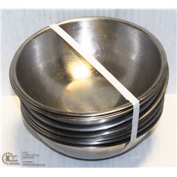 LOT OF 10- 10" STAINLESS STEEL BOWLS - ON CHOICE
