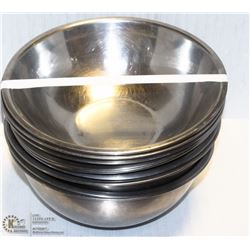 LOT OF 10- 10" STAINLESS STEEL BOWLS - ON CHOICE