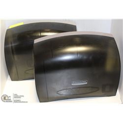 LOT OF 2 BLACK FRONT TISSUE DISPENSERS - ON CHOICE