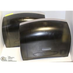 LOT OF 2 BLACK FRONT TISSUE DISPENSERS - ON CHOICE