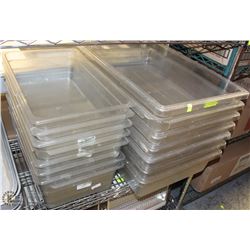 LOT OF 15 POLYCARBONATE CAMBRO FOOD PANS