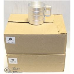 LOT OF 12 NEW 0.5 QT ALUMINUM DRY INGREDIENT