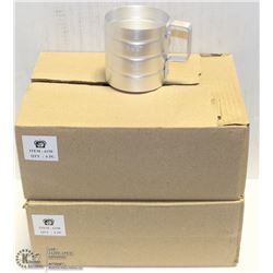 LOT OF 12 NEW 0.5 QT ALUMINUM DRY INGREDIENT