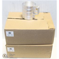 LOT OF 12 NEW 0.5 QT ALUMINUM DRY INGREDIENT