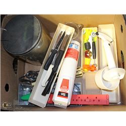 LOT OF ASSORTED BAR TOOLS INCL. KNIVES, CORK SCREW