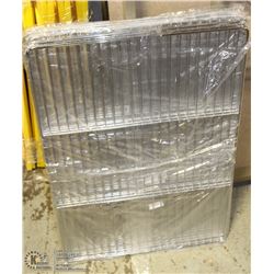 LOT OF 8 STAINLESS WIRE GRATES 15-3/4" X 24-3/4"