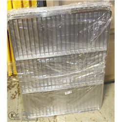 LOT OF 8 STAINLESS WIRE GRATES 15-3/4" X 24-3/4"