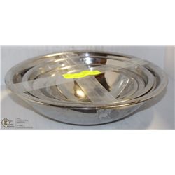 SET OF 5 STAINLESS STEEL BOWLS ( RESTAURANT )