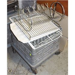 ASSORTMENT OF DISHRACKS AND DOLLIE