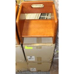 LOT OF 3 NEW TABLECRAFT WOOD BOOSTER SEATS