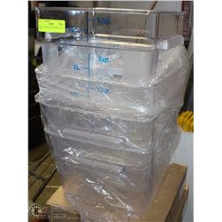 LOT OF 4 NEW 12QT INGREDIENT BINS - ON CHOICE