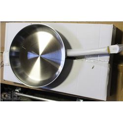 NEW 12.5" EXTRA HEAVY DUTY STAINLESS STEEL FRY PAN