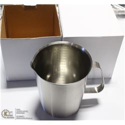 2 NEW HEAVY STAINLESS STEEL GRADUATED MEASURES