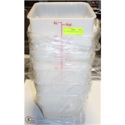 LOT OF 6 NEW 6QT INGREDIENT BINS - ON CHOICE