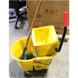 COMMERCIAL RUBBERMADE MOP BUCKET WITH MOP
