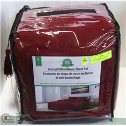 QUEEN CRANBERRY ANTI-PILL SUPER SOFT MICROFLEECE