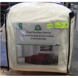 QUEEN IVORY ANTI-PILL SUPER SOFT MICROFLEECE