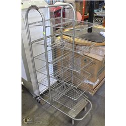 6 TIER METAL ROLLING CART 57" TALL