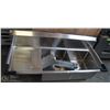 Image 1 : NEW ICB STAINLESS STEEL 2 BAY SINK W/ LEFT RUNOFF
