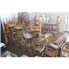 Image 1 : LOT OF APPROX. 60 WOODEN CHAIRS WITH CUSHIONS