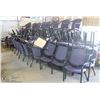 Image 1 : LOT OF APPROX. 80 PURPLE AND BLACK DINNER CHAIRS
