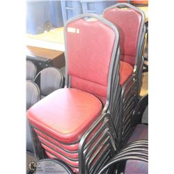 LOT OF APPROX. 20 BLACK AND RED STACKABLE