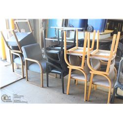 LOT OF 9 ASSORTED CHAIRS & 3 FOOT STOOLS