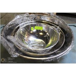 NEW 16QT, 8QT, 4QT STAINLESS STEEL MIXING BOWL SET