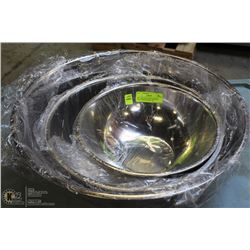NEW 16QT, 8QT, 4QT STAINLESS STEEL MIXING BOWL SET