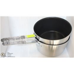 2 NEW HEAVY DUTY 7QT ALUMINUM NON-STICK SAUCE POTS