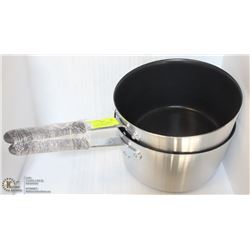 2 NEW HEAVY DUTY 7QT ALUMINUM NON-STICK SAUCE POTS