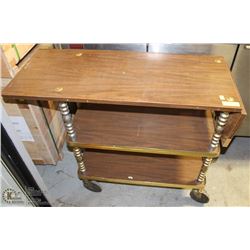 DROP LEAF SERVICE CART 38"X16"X32"