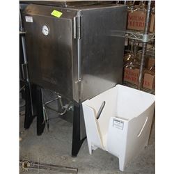 SILVER KING SMALL MILK DISPENSER, MILK CRATES