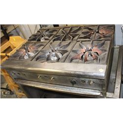 IMPERIAL 6 BURNER GAS STOVE ON STAND 36"X30"X36"